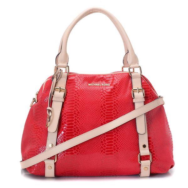 michael kors bedford extra large bowling satchel rød Fashion Vintage 1a880